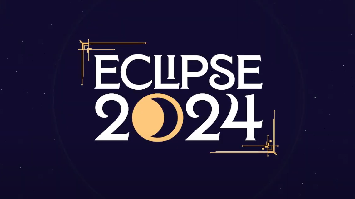 illustrated words: eclipse 2024